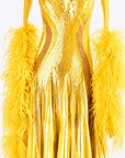 Crystalline shimmering metallic satin Smooth Dress Standard/Smooth