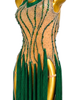 Crystalline Fringe&Rhinestones Latin Dress Latin/Rhythm