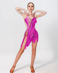 Beaded Fringe Crystallized Latin Dress Latin/Rhythm