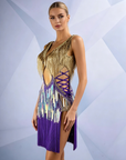 Colorful Beaded Paillette and Fringe Latin Dress Latin/Rhythm