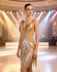 Metallic Shiny Latin Dress Latin/Rhythm