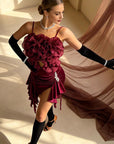 Detachable 3D Floral Performance Latin/Rhythm