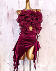 Detachable 3D Floral Performance Latin/Rhythm