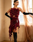 Detachable 3D Floral Performance Latin/Rhythm