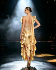 Crystalline Ruffled Lace Smooth Dress Standard/Smooth