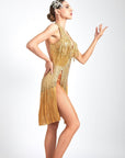 Chrisanne Shine Lycra Fringe Crystalline Latin Dress Latin/Rhythm