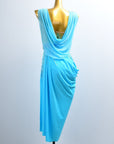 Crystal Belt Beaded asymmetric Long Latin Dress Latin/Rhythm
