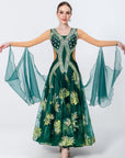 Crystalline Hand Embroidery Standard Dress Standard/Smooth