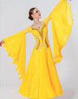 Pleated Skirt Crystallized Ballroom Dress Standard/Smooth