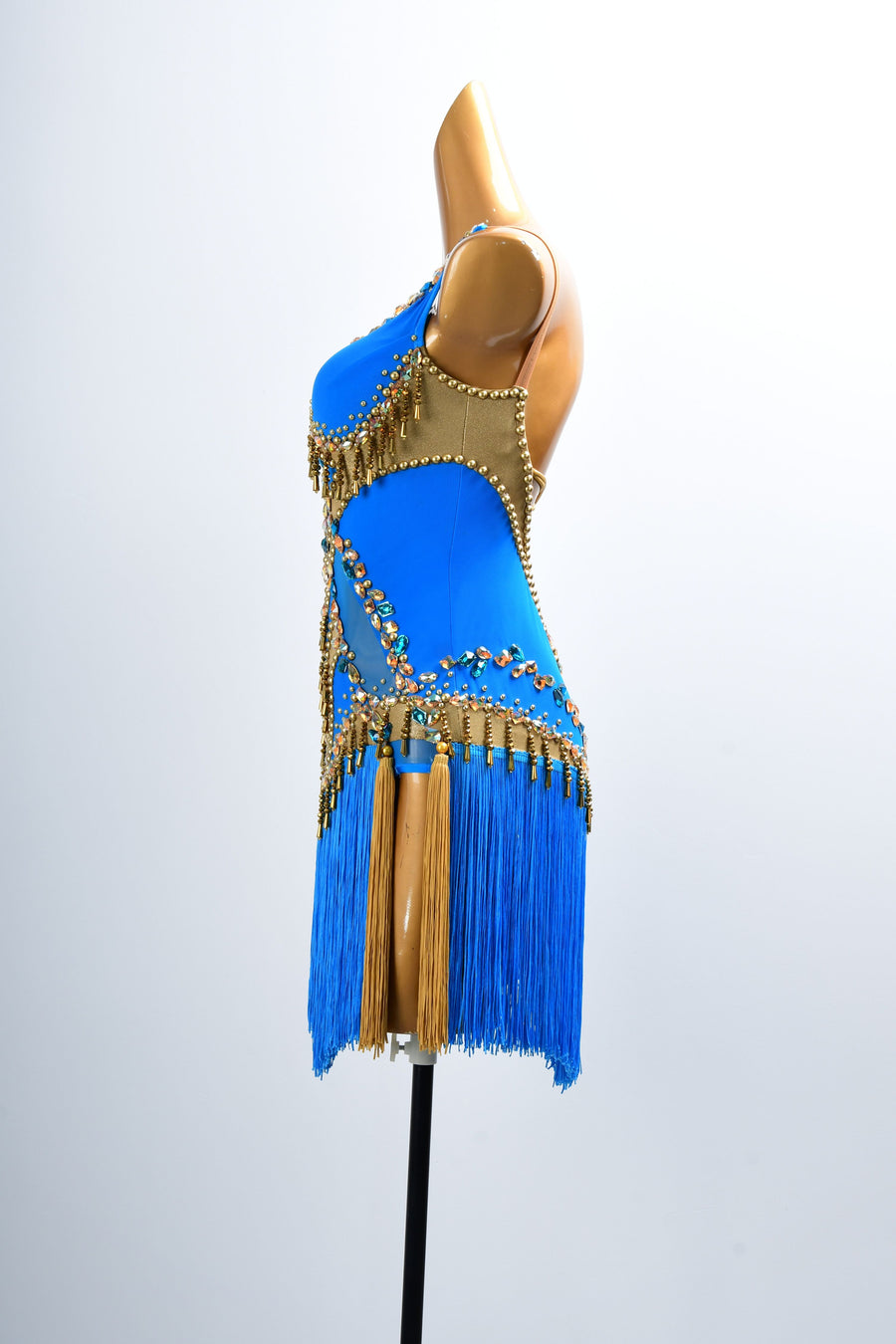 Golden Line  Crystallized Fringe Latin Dress Latin/Rhythm # L5064