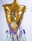 Colorful Beaded Paillette and Fringe Latin Dress  Latin/Rhythm  