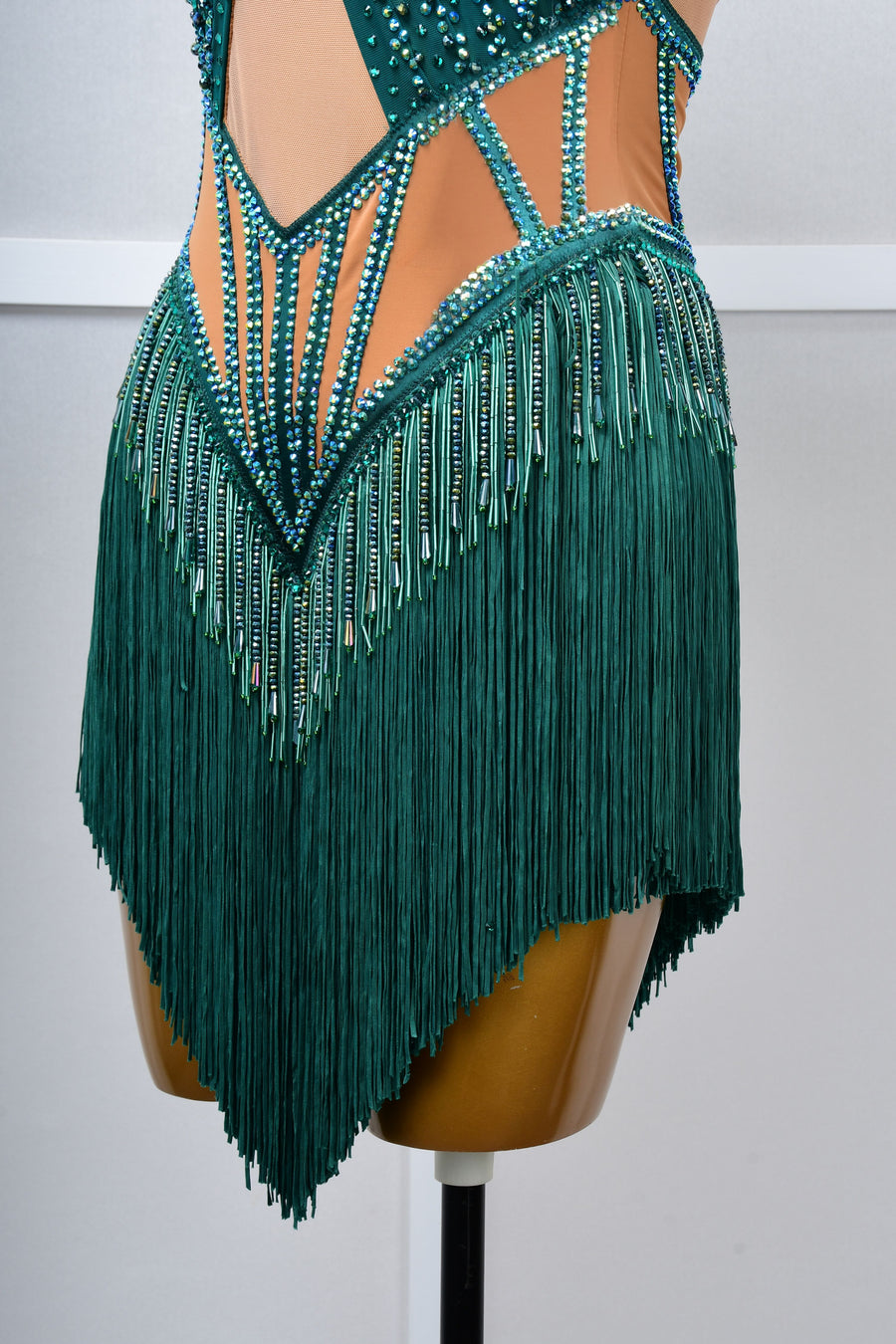 Crystallized Beads Fringe  Latin Dress Latin/Rhythm # 5061