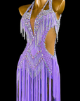 Crystalline Beaded&Fringe Latin Dress  Latin/Rhythm 