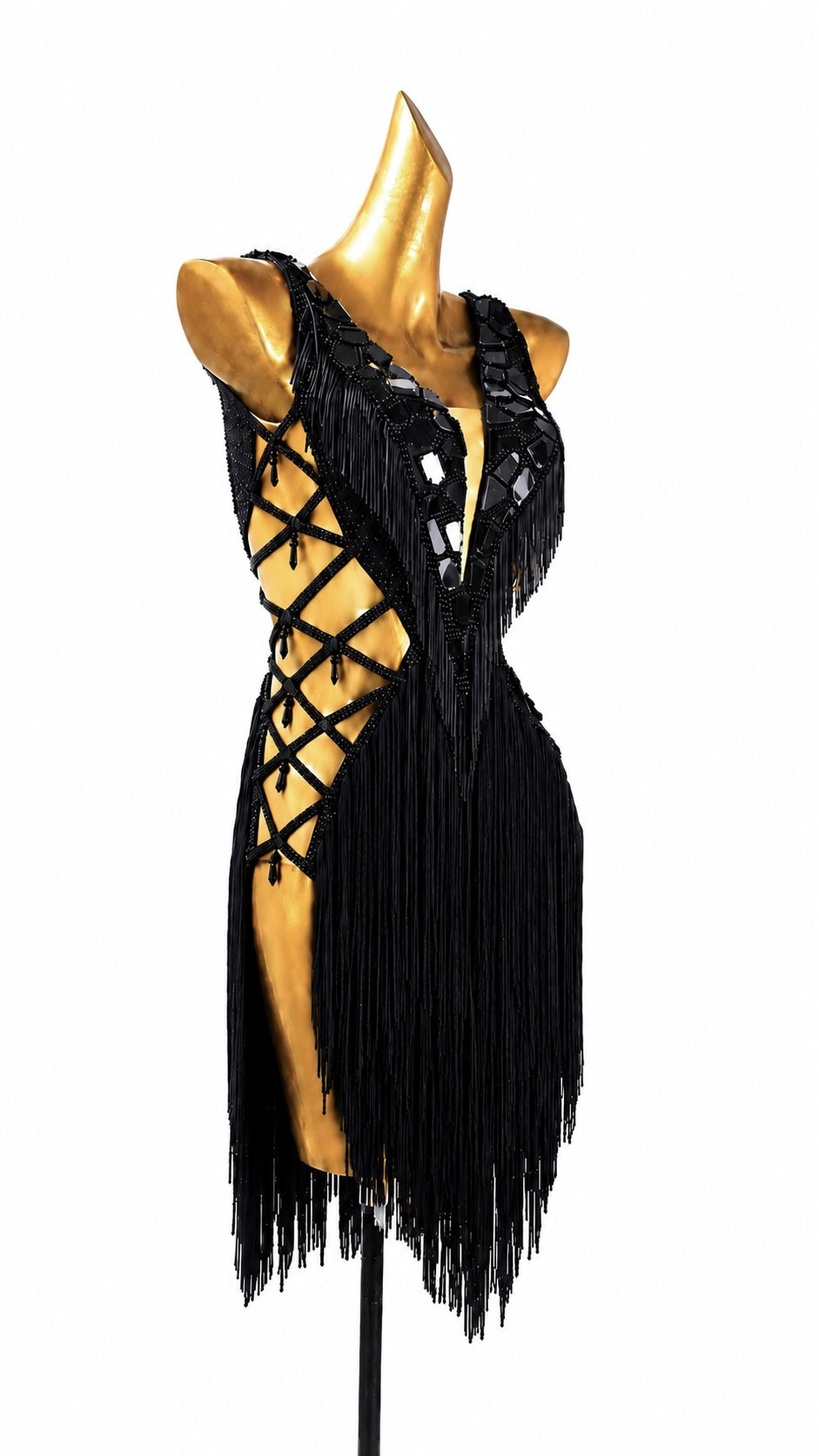 Crystalline Beaded Fringe Latin Dress Latin/Rhythm 