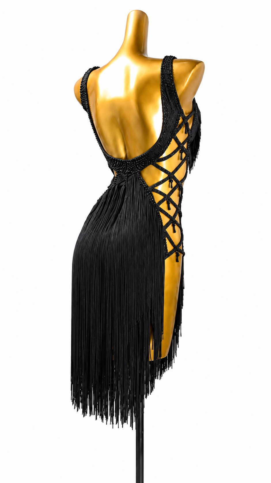 Crystalline Beaded Fringe Latin Dress Latin/Rhythm 