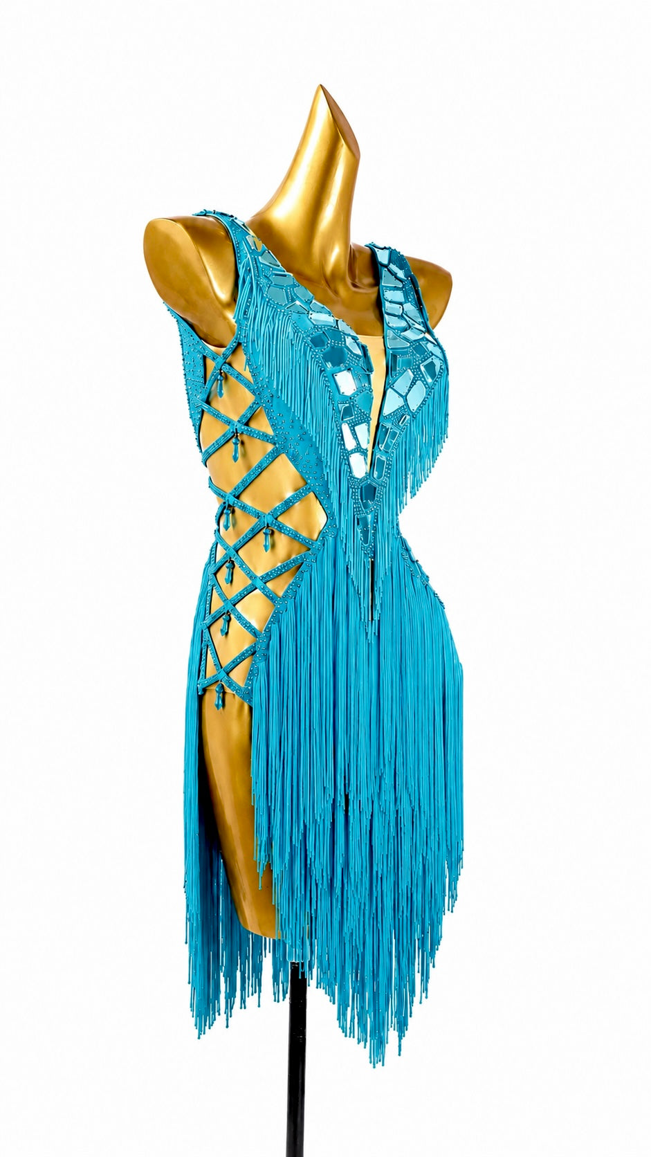 Crystalline Beaded Fringe Latin Dress Latin/Rhythm 