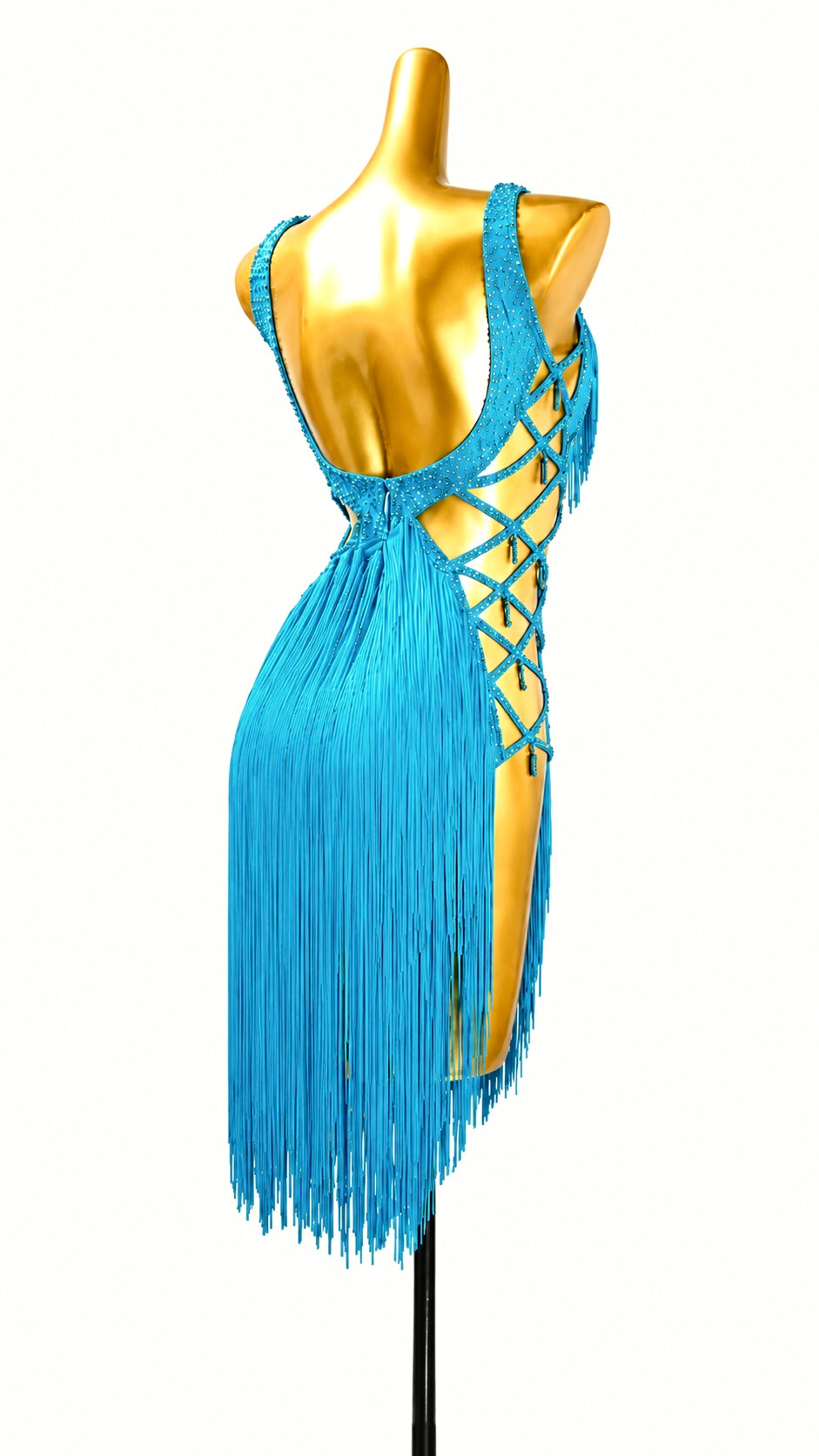 Crystalline Beaded Fringe Latin Dress Latin/Rhythm 