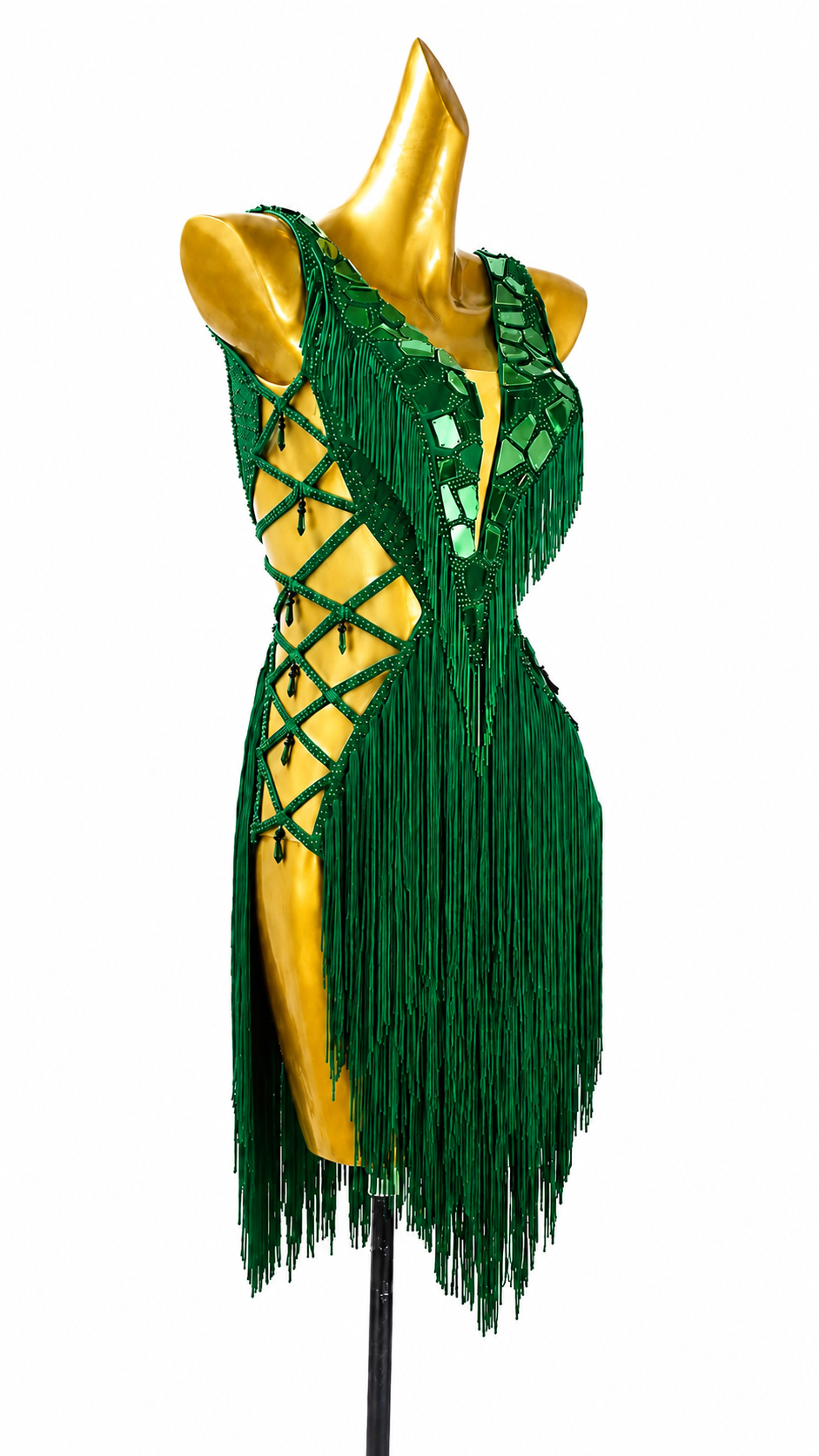 Crystalline Beaded Fringe Latin Dress Latin/Rhythm 