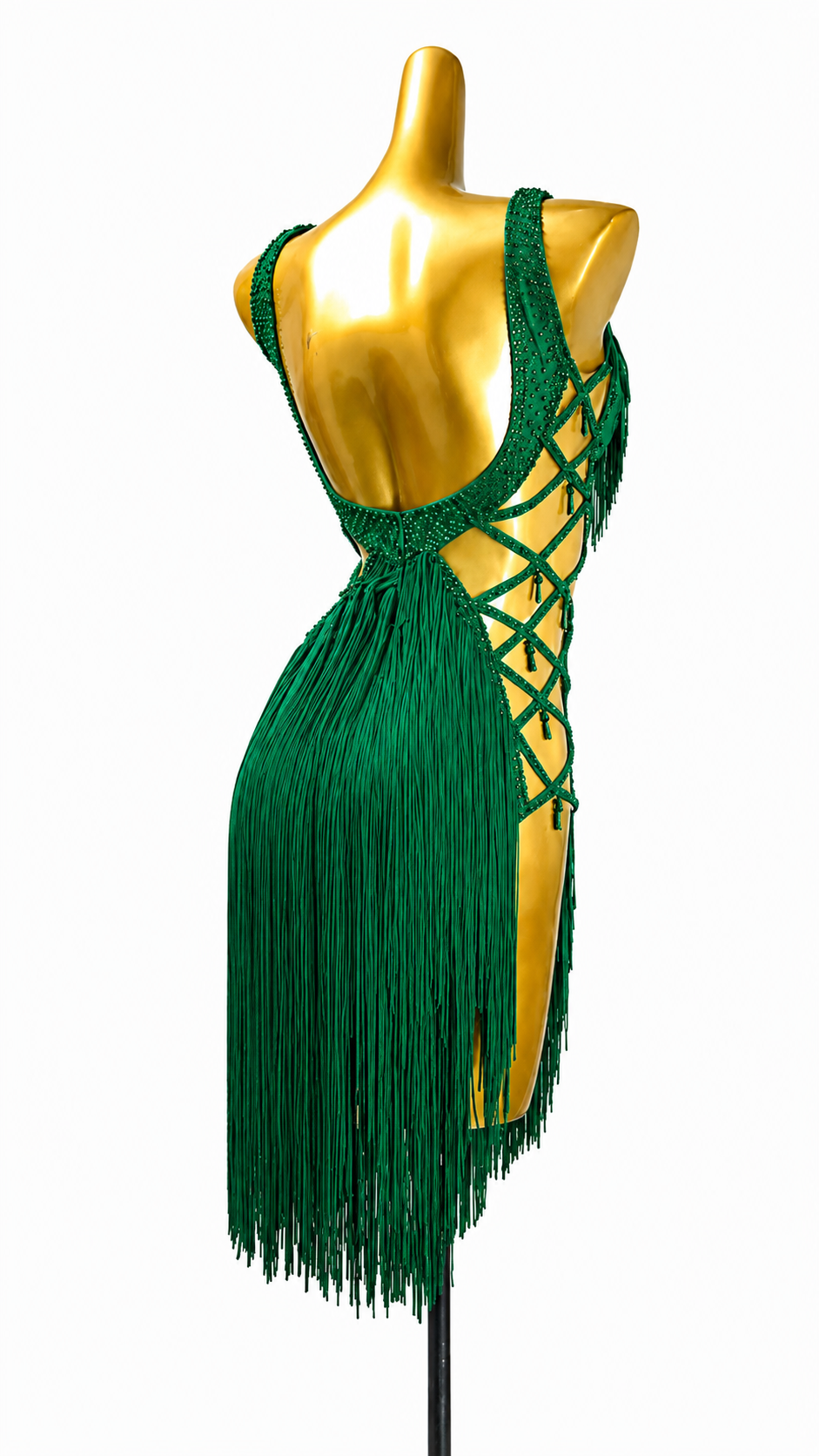 Crystalline Beaded Fringe Latin Dress Latin/Rhythm 