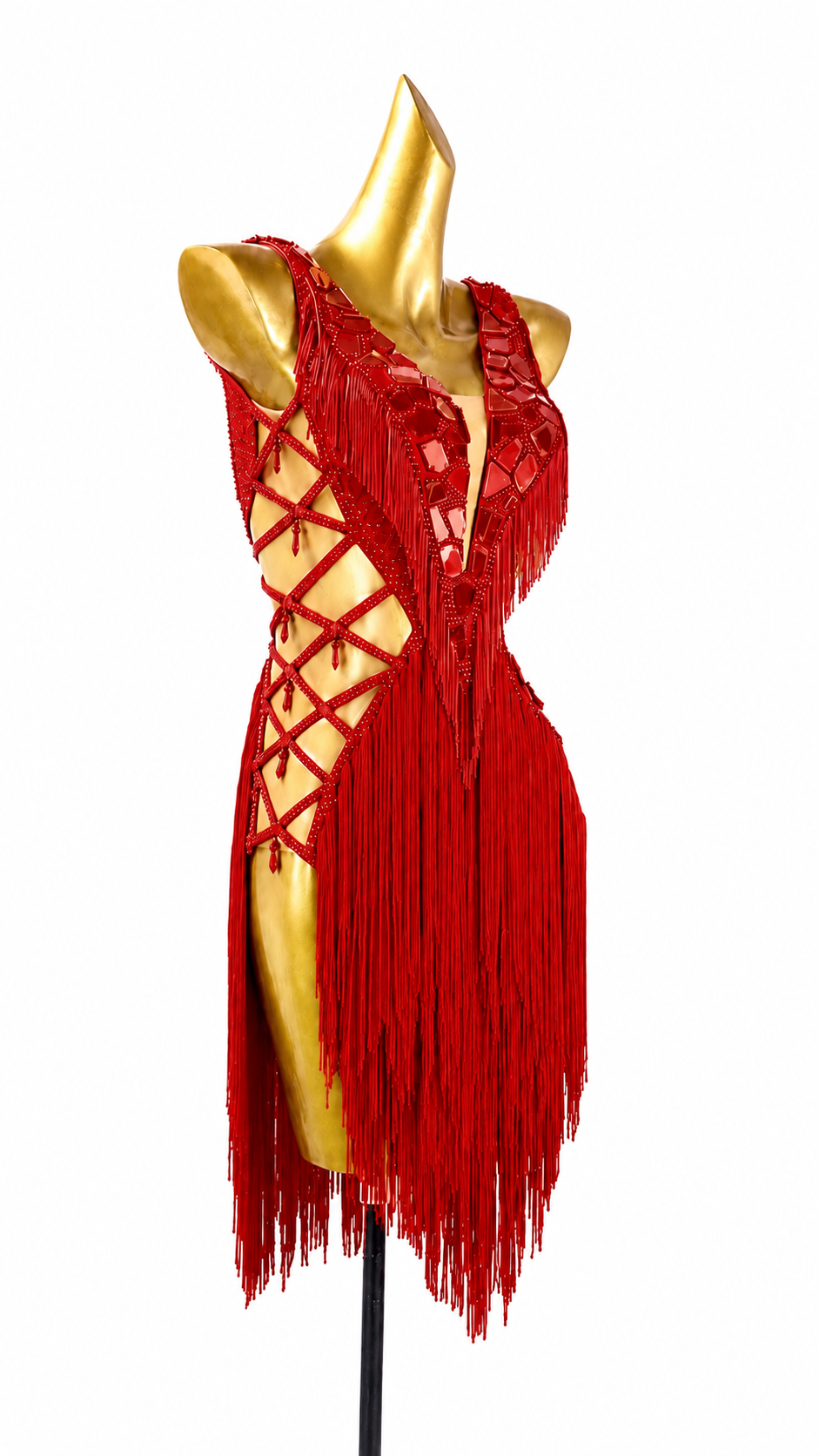 Crystalline Beaded Fringe Latin Dress Latin/Rhythm 