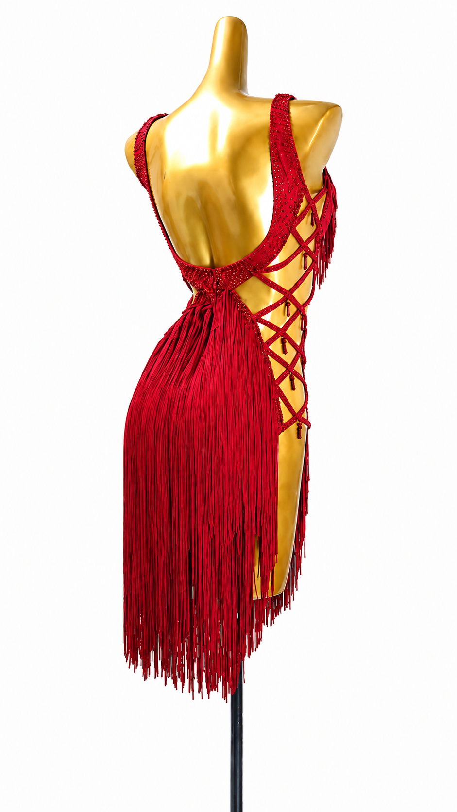Crystalline Beaded Fringe Latin Dress Latin/Rhythm 