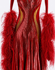 Crystalline shimmering metallic satin  Smooth Dress Standard/Smooth 