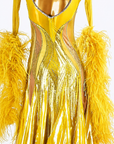 Crystalline shimmering metallic satin  Smooth Dress Standard/Smooth 
