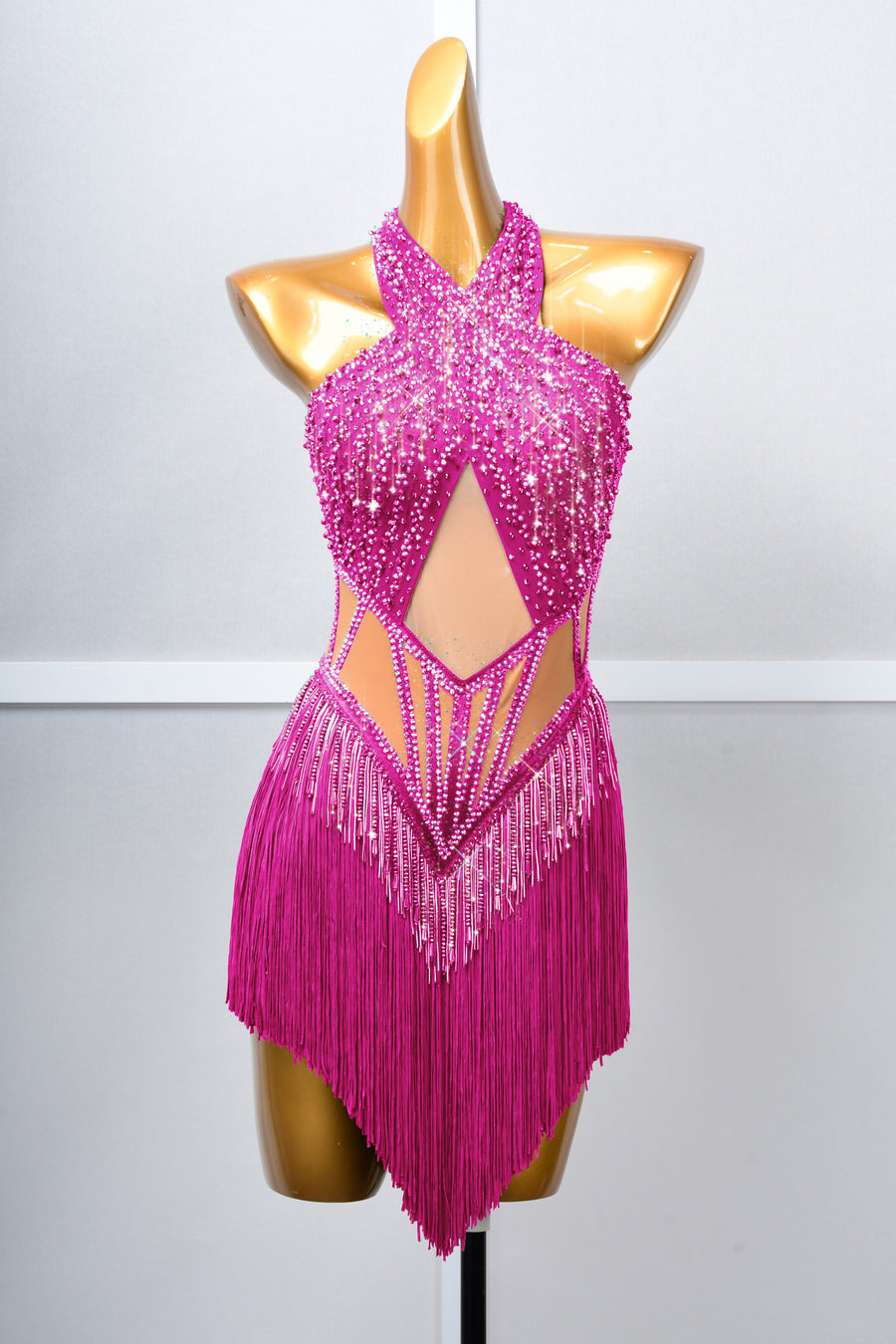 Crystallized Beads Fringe  Latin Dress Latin/Rhythm # 5061