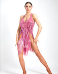 Laser Paillette Crystallized Latin Dress Latin/Rhythm 