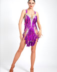 Laser Paillette Latin Performance Dress Latin/Rhythm 