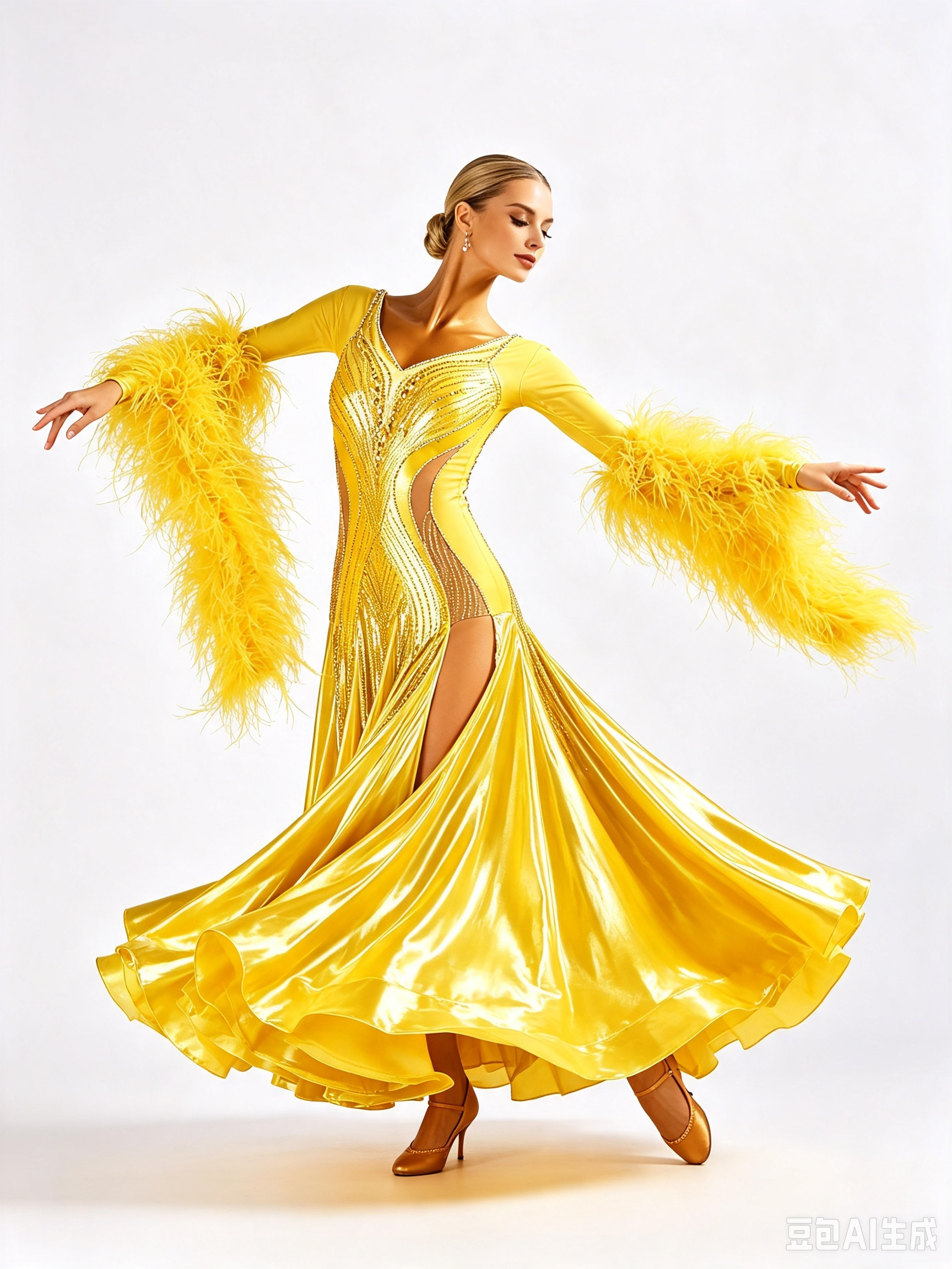Crystalline shimmering metallic satin  Smooth Dress Standard/Smooth 