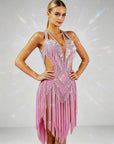 Crystalline Beaded&Fringe Latin Dress  Latin/Rhythm 