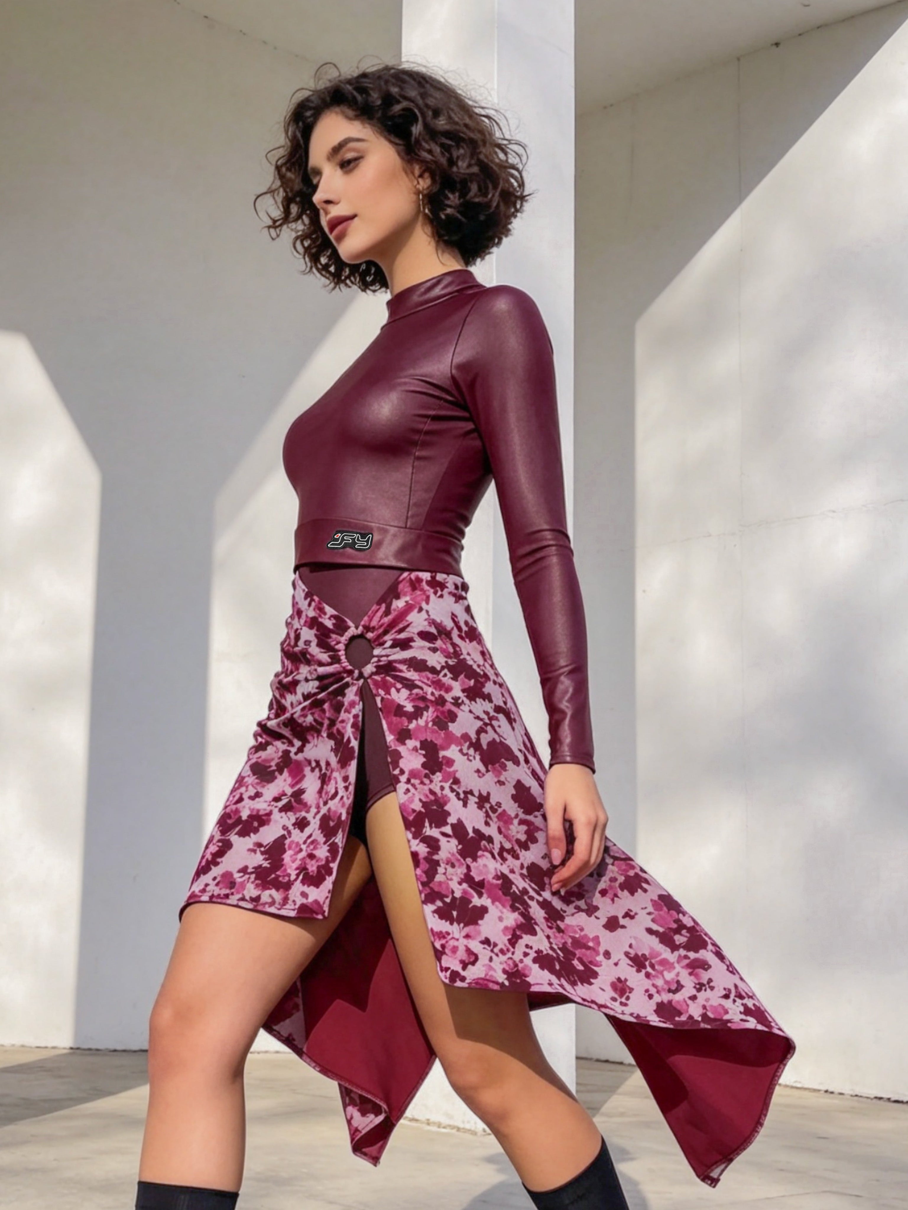 Metallic Shiny Stretch Lycra Dress Latin/Rhythm 