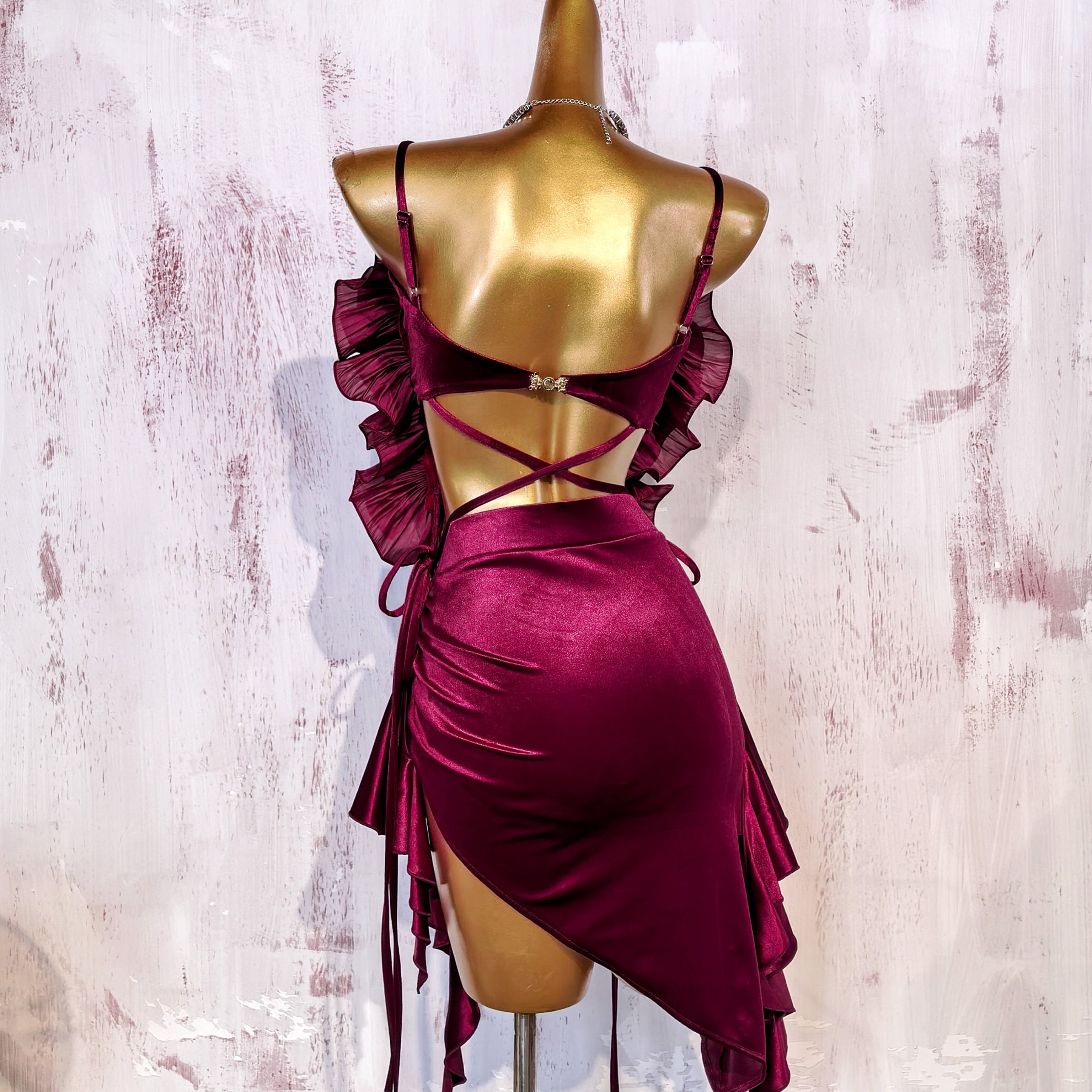 Detachable 3D Floral Performance Latin/Rhythm 