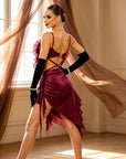 Detachable 3D Floral Performance Latin/Rhythm 