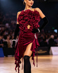 Detachable 3D Floral Performance Latin/Rhythm 