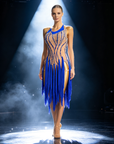 Crystalline Fringe&Rhinestones Latin Dress Latin/Rhythm 