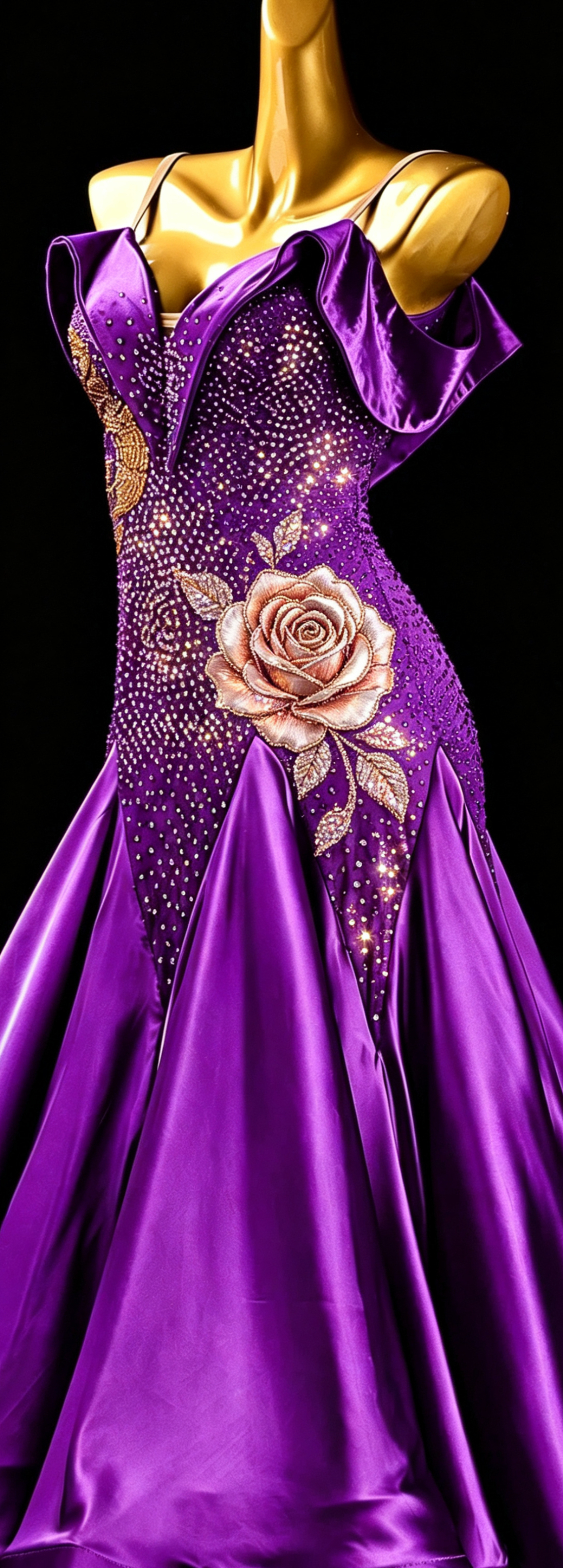 Crystalline Custom 3D Rose Rhinestone Florals Standard/Smooth 