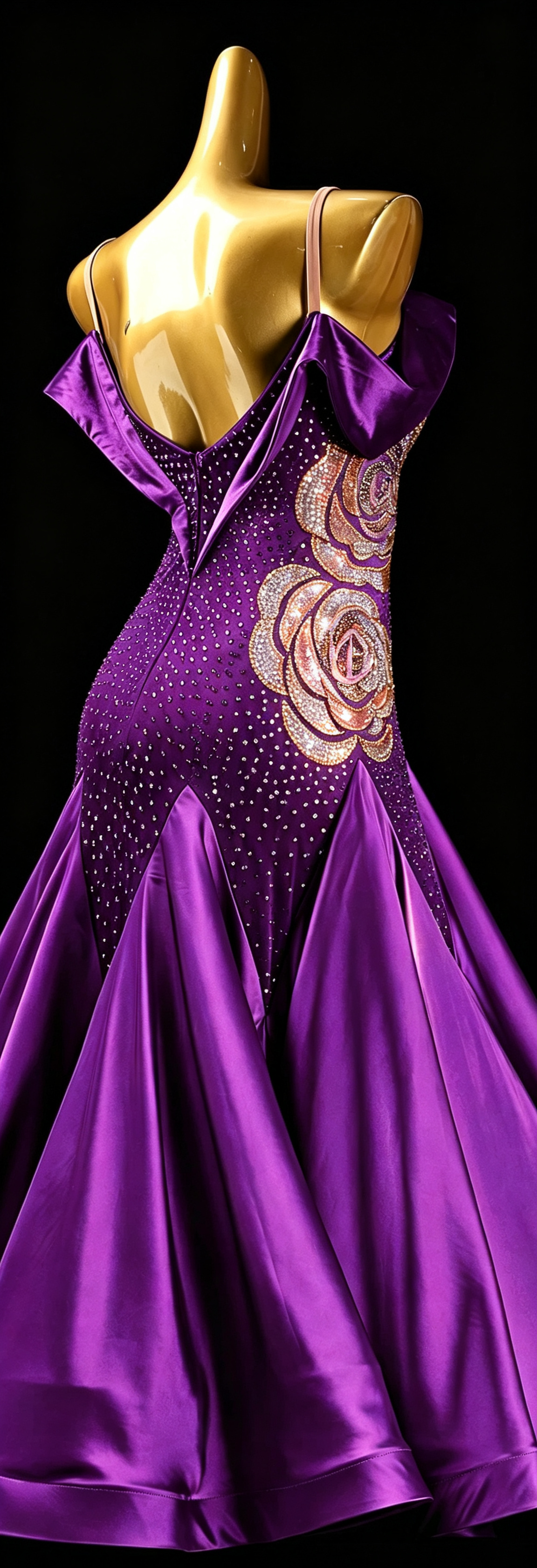 Crystalline Custom 3D Rose Rhinestone Florals Standard/Smooth 