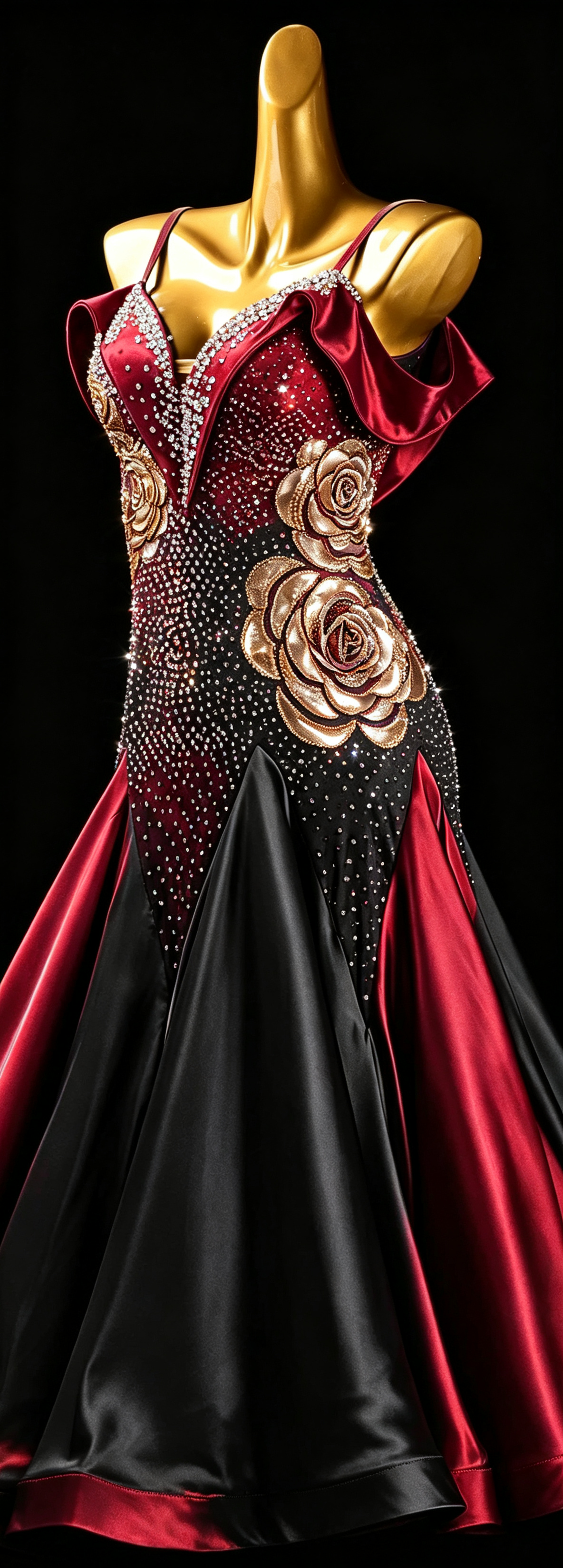 Crystalline Custom 3D Rose Rhinestone Florals Standard/Smooth 