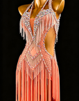 Crystalline Beaded&Fringe Latin Dress  Latin/Rhythm 
