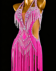 Crystalline Beaded&Fringe Latin Dress  Latin/Rhythm 