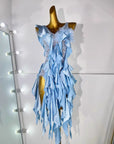 Crystalline Ruffled Lace  Smooth Dress Standard/Smooth 
