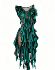 Crystalline Ruffled Lace  Smooth Dress Standard/Smooth 