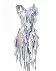 Crystalline Ruffled Lace  Smooth Dress Standard/Smooth 