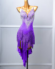 Chrisanne Lustre Lycra Crystalline Beaded Latin Dress Latin/Rhythm 