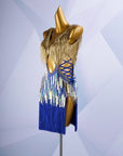 Colorful Beaded Paillette and Fringe Latin Dress Latin/Rhythm 