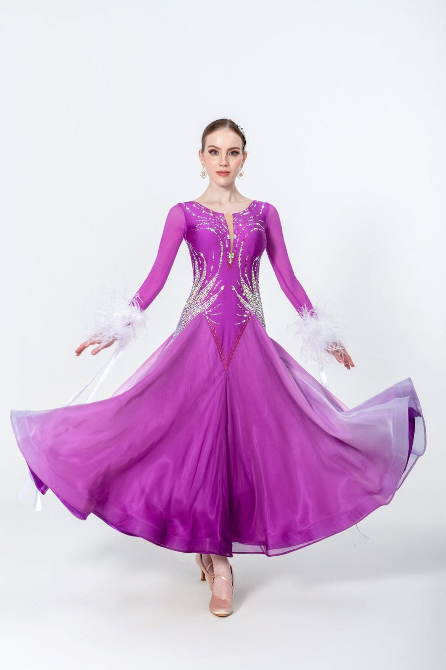 Contrast Color Crystallized Standard Dress Standard/Smooth # M4721 - Unika Dancewear