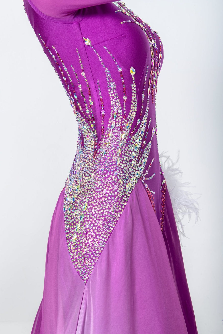 Contrast Color Crystallized Standard Dress Standard/Smooth # M4721 - Unika Dancewear