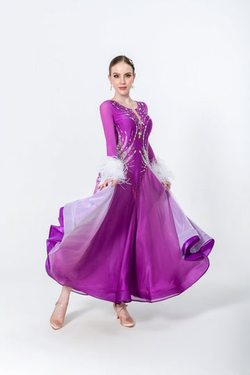 Contrast Color Crystallized Standard Dress Standard/Smooth # M4721 - Unika Dancewear